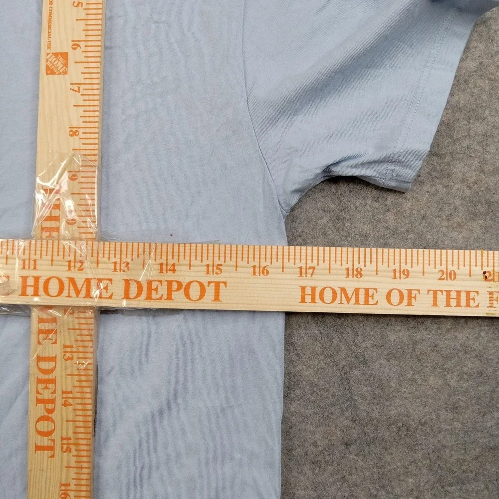 Everlane Shirt Mens XS Crewneck Light Blue 100% Cotton Pocket Tee USA Made - Picture 5 of 7